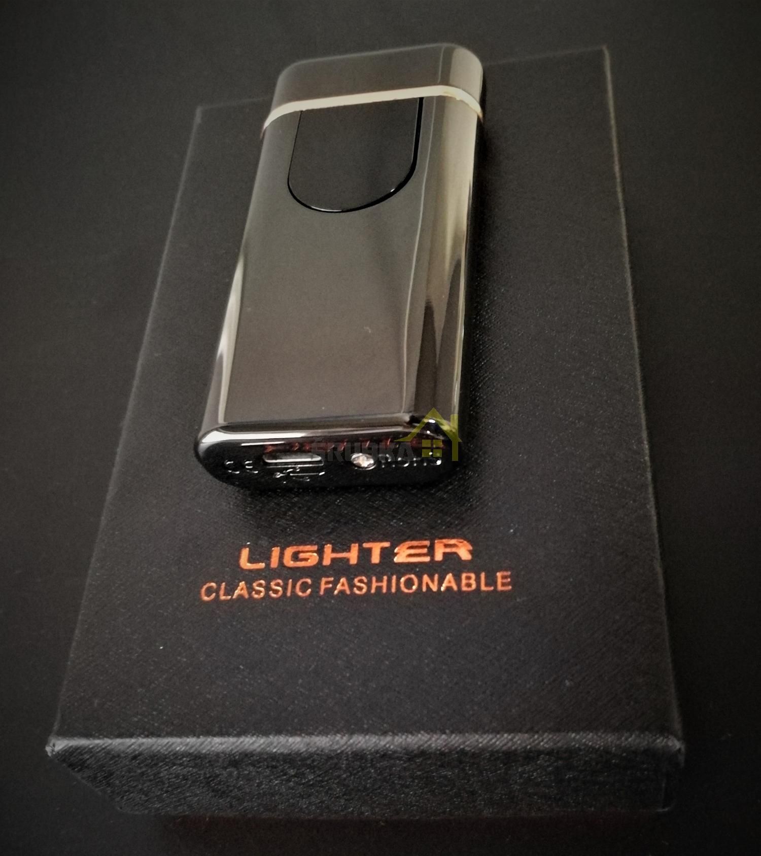 plazmový zapaľovač na cigarety čierny USB nabíjanie dotykový balenie