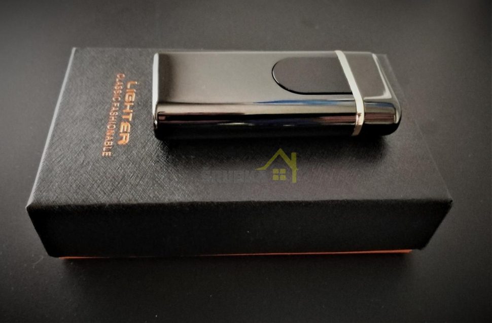 plazmový zapaľovač na cigarety čierny USB nabíjanie dotykový balenie