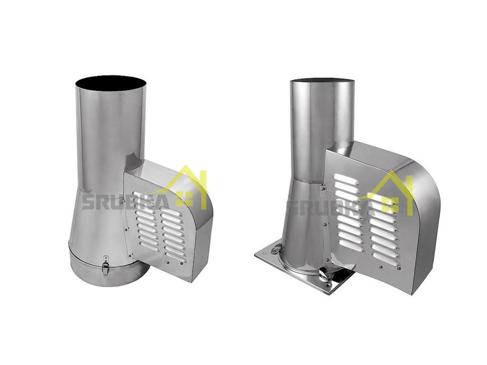 komínový ventilátor štvorcový podstavec - s&nbsp;redukciou do&nbsp;komína