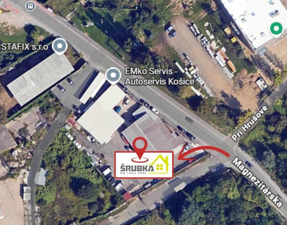 nová adresa - mapa Magnezitárska 11/A, 040 13 Košice, ŠRUBKA, s.r.o.